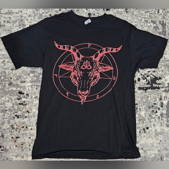 Lucifer Satan Sigil Men's Shirt - Medium NWOT Killstar Lip Service Tripp NYC - Picture 1 of 4